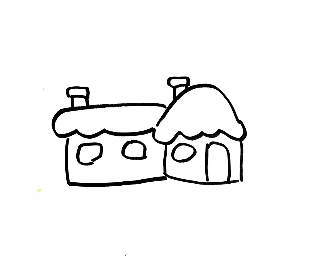 可爱小房子简笔画画法图片步骤