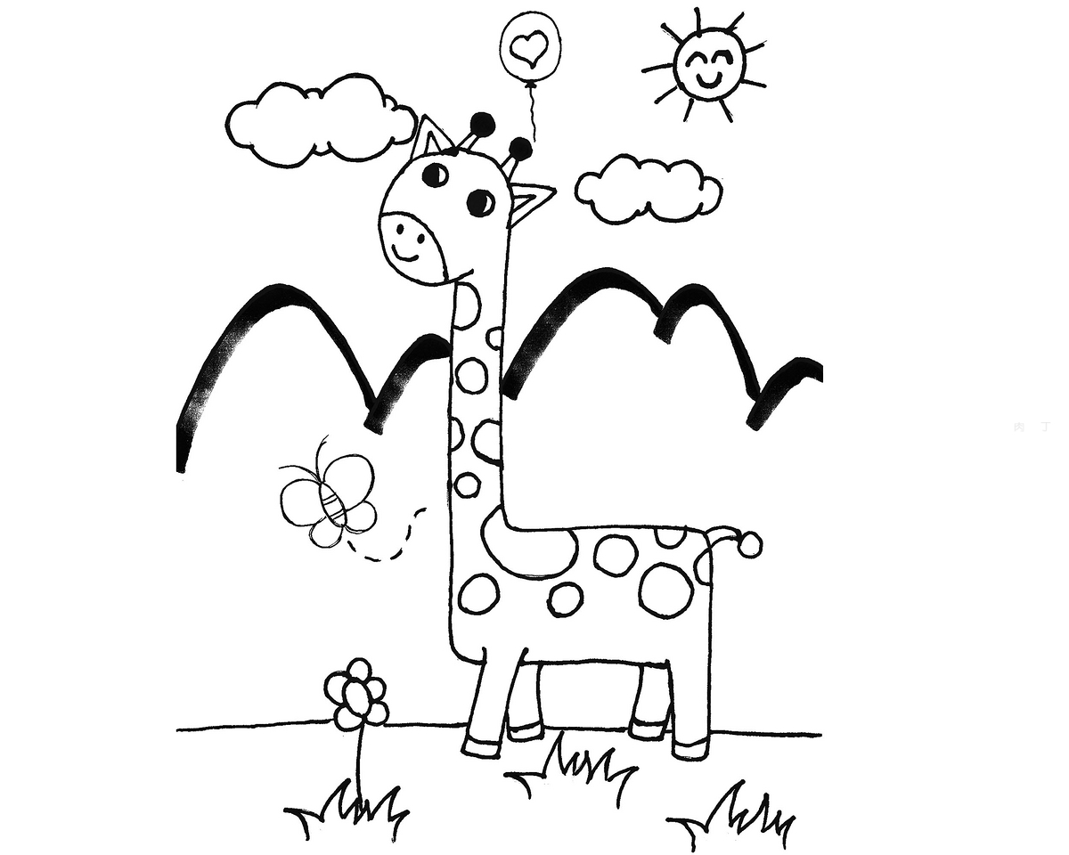 长颈鹿简笔画怎么画（长颈鹿卡通简笔画绘画教程） – 碳资讯