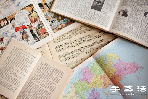 淘汰的地图/杂志手工制作风车 