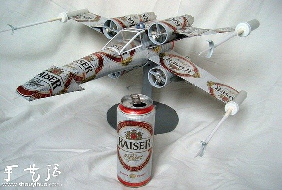 啤酒易拉罐DIY制作X-Wing 战机 