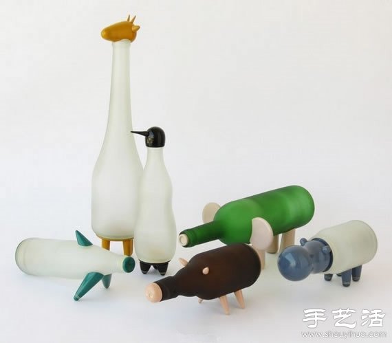 玻璃瓶变废为宝 手工DIY奇趣动物台灯 
