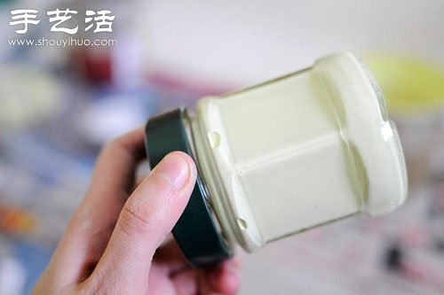 玻璃罐+涂料 手工DIY治愈系笔筒 