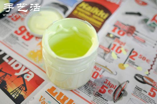 玻璃罐+涂料 手工DIY治愈系笔筒 