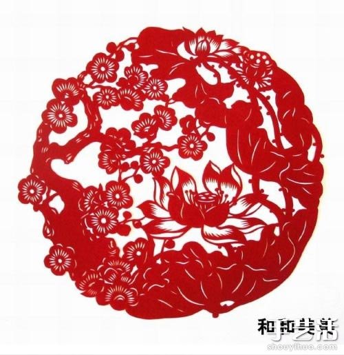传统手工：春节窗花剪纸欣赏 