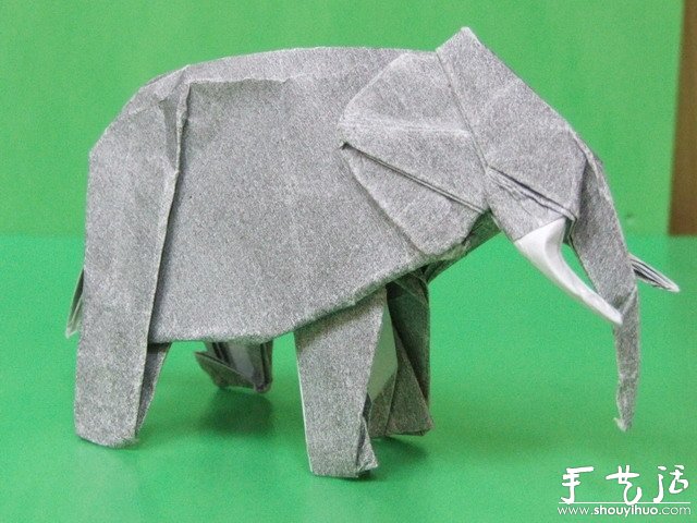 大象和三文鱼手工折纸 