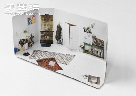 芬兰设计工作室Houm设计DIY的房间纸模 