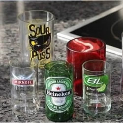 啤酒瓶玻璃瓶简单DIY灯罩/花瓶/玻璃杯