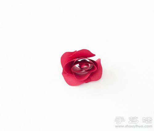浪漫的手工剪纸玫瑰花烛台制作方法 