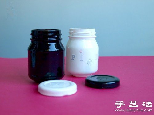 玻璃瓶废物利用DIY可爱的调味瓶 