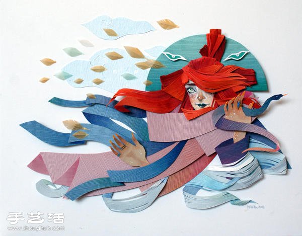超强日本浮世绘风格纸艺艺术作品 