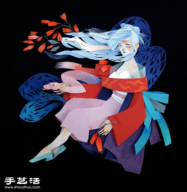 超强日本浮世绘风格纸艺艺术作品 