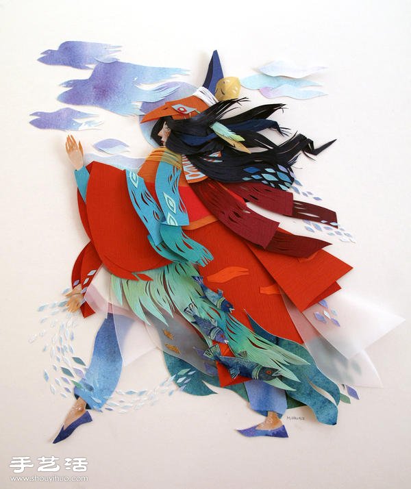 超强日本浮世绘风格纸艺艺术作品 