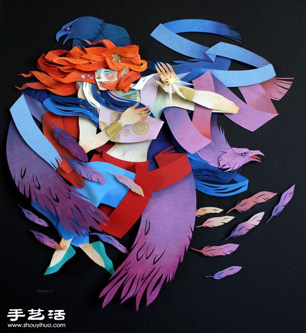 超强日本浮世绘风格纸艺艺术作品 