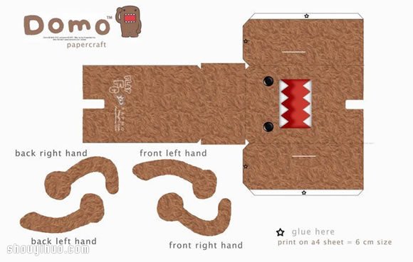 可爱怪兽纸模型的手工制作方法教程带图纸 