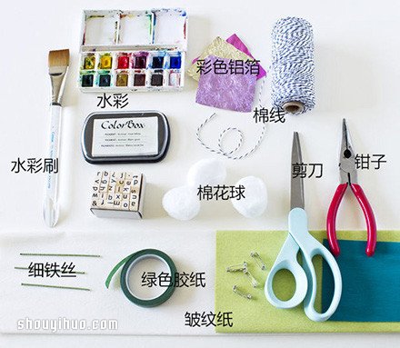 漂亮的皱纹纸手工花包装盒装饰DIY制作图解 