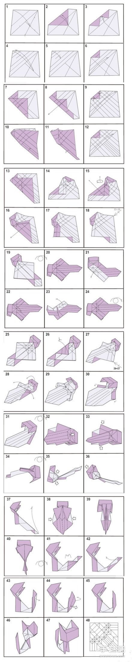 折纸立体猫咪的折法图解 立体猫咪折纸教程 