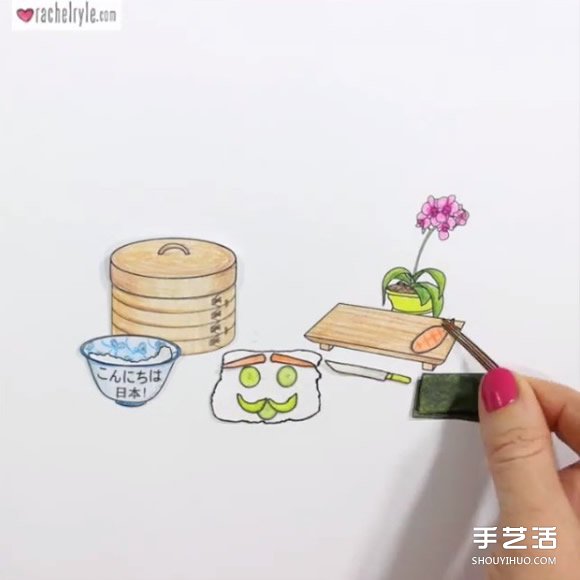 自制插画和拼贴 手绘风动画教你泡出完美拿铁 