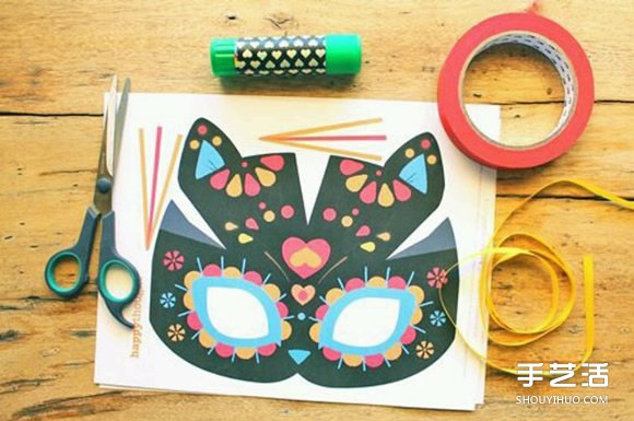 猫面具怎么制作的教程 猫脸面具制作过程图解 