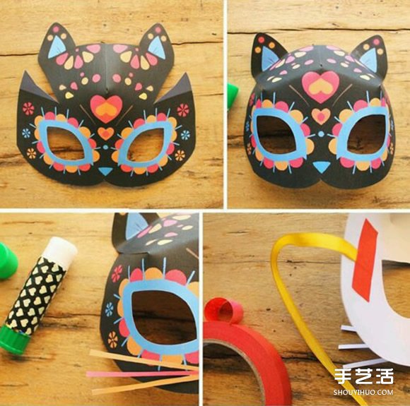 猫面具怎么制作的教程 猫脸面具制作过程图解 