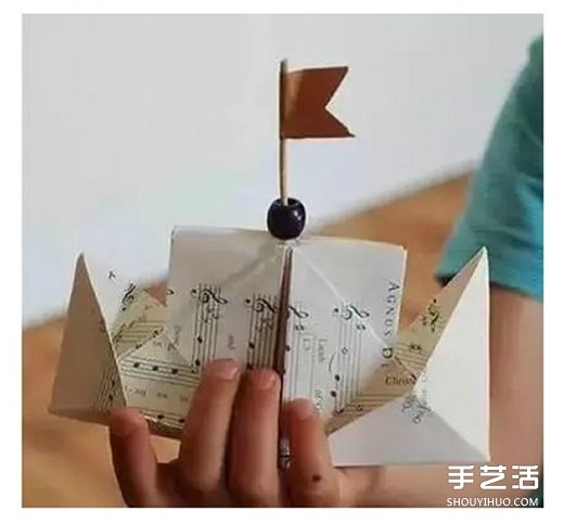 轮船的折叠方法图解 简单儿童折纸轮船教程 