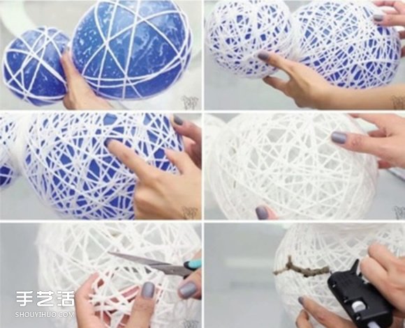 简单雪人的制作方法 用绳子DIY制作立体雪人 