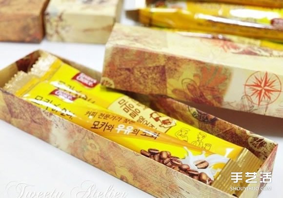 有盖长方形笔盒的折法 折纸项链包装盒图解 