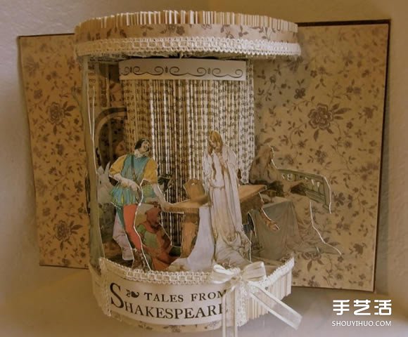 经典书籍上的雕塑作品 艺术般的立体纸雕图片 