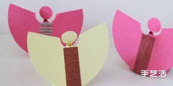剪纸制作小天使挂件 立体天使挂件手工制作 
