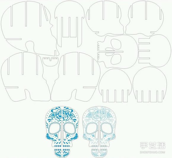 骷髅头笔筒DIY教程 密度板制作创意骷髅头笔筒 