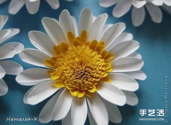 手工菊花制作方法过程 卡纸菊花的做法图解 