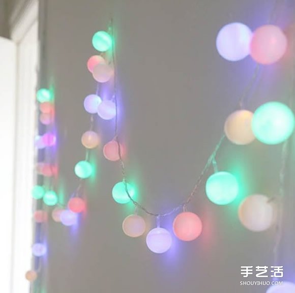 浪漫小夜灯制作过程 乒乓球手工制作灯饰图片 