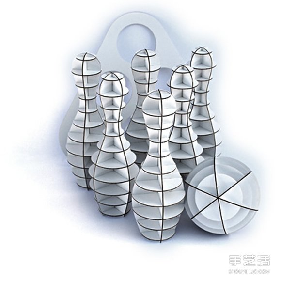 手工瓦楞纸保龄球图片 自制环保保龄球的作品 
