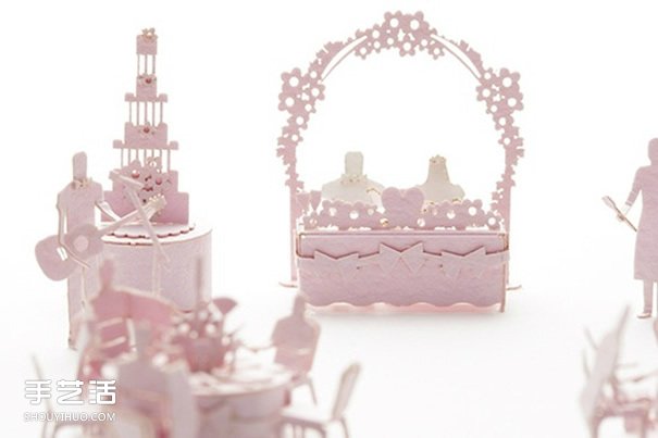 彩色卡纸雕琢成的生活场景 大师级纸模型作品 