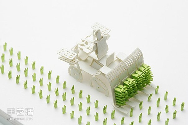 彩色卡纸雕琢成的生活场景 大师级纸模型作品 
