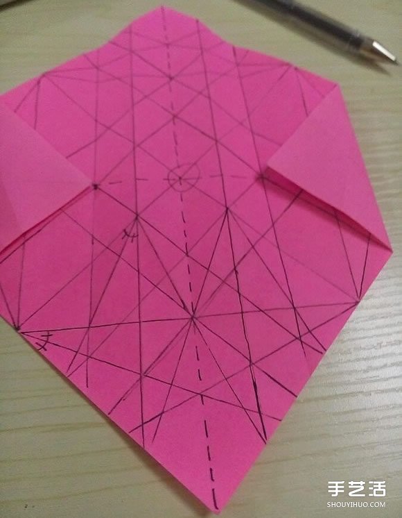 小松英夫的马折纸图解 超详细立体马的折法教程 
