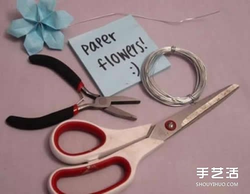 简单纸花的做法图解 六花瓣的花折纸教程 