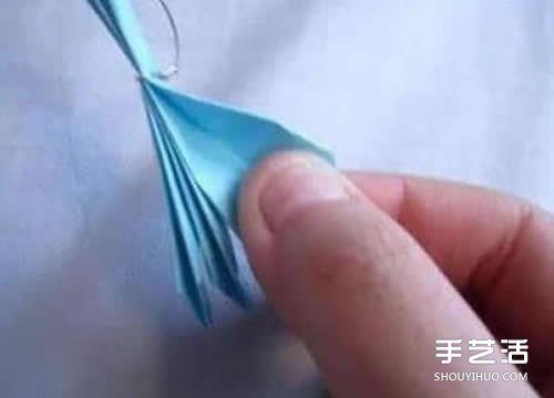 简单纸花的做法图解 六花瓣的花折纸教程 