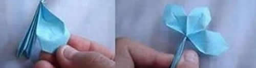 简单纸花的做法图解 六花瓣的花折纸教程 