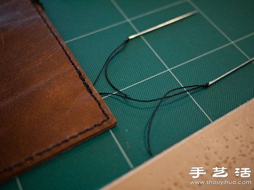 自制护照夹 皮夹子手工制作图解 