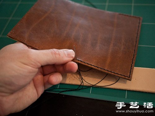 自制护照夹 皮夹子手工制作图解 