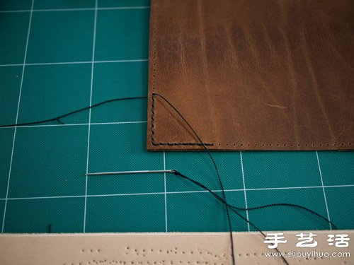 自制护照夹 皮夹子手工制作图解 