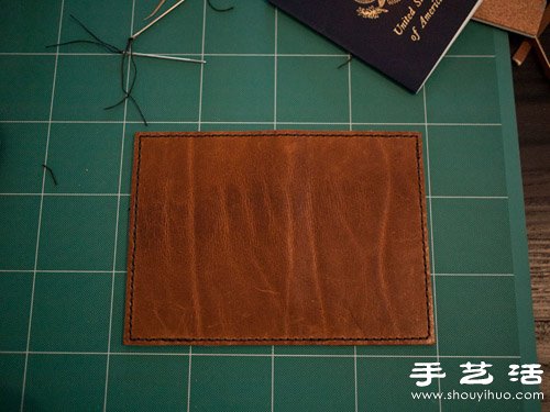 自制护照夹 皮夹子手工制作图解 