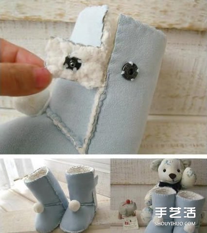UGG婴儿雪地靴制作图解 自制可爱婴儿保暖鞋 