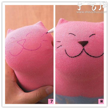 旧袜子大改造 DIY可爱招财猫 