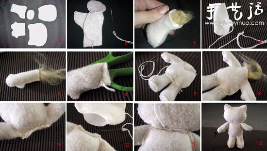 手工制作Hello Kitty玩偶 