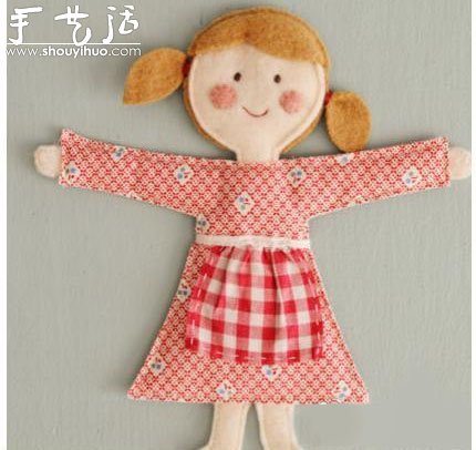 不织布制作女生娃娃的方法教程 