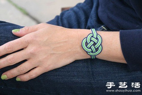 小清新风格结绳手链DIY制作图解教程 