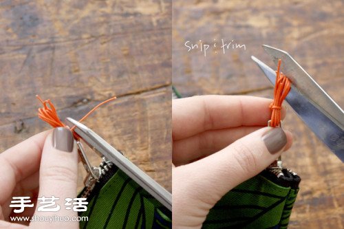 带拉链自然风手工布袋/手袋制作图解教程 