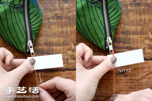 带拉链自然风手工布袋/手袋制作图解教程 