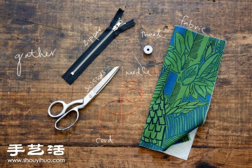 带拉链自然风手工布袋/手袋制作图解教程 